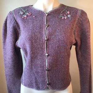 Susan Bristol Vintage 1980s Wool Sweater Purple